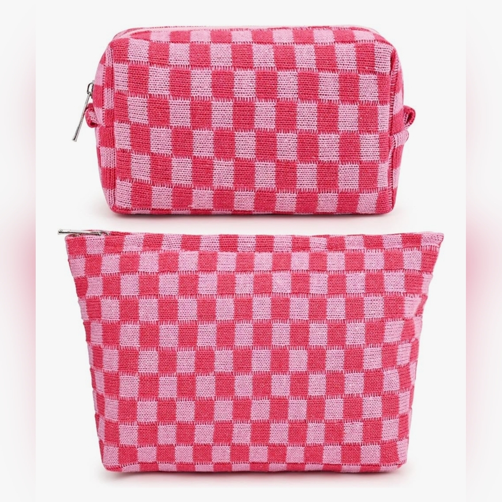 Pink‎ Checkered Women Bag Set